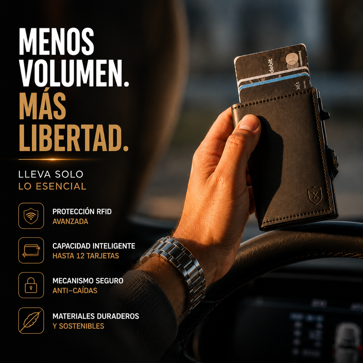 Billetera con Protección RFID Ultra Slim